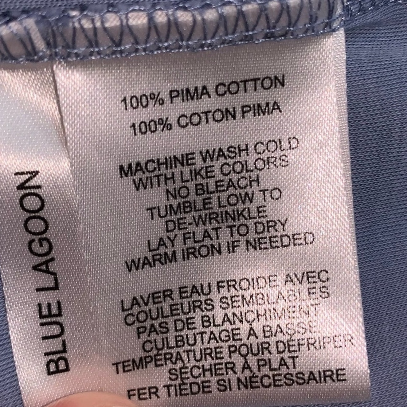 Robert Barakett V-Neck T-Shirt Xxl Blue Lagoon Pima Cotton Luxury Basic Tee — image 4 of 4